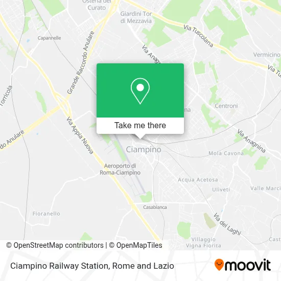 Ciampino Railway Station map