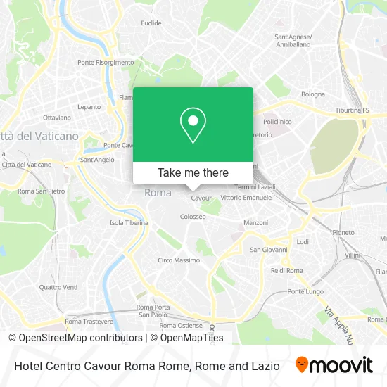 Hotel Centro Cavour Roma map