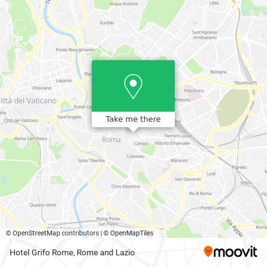 Hotel Grifo Rome map