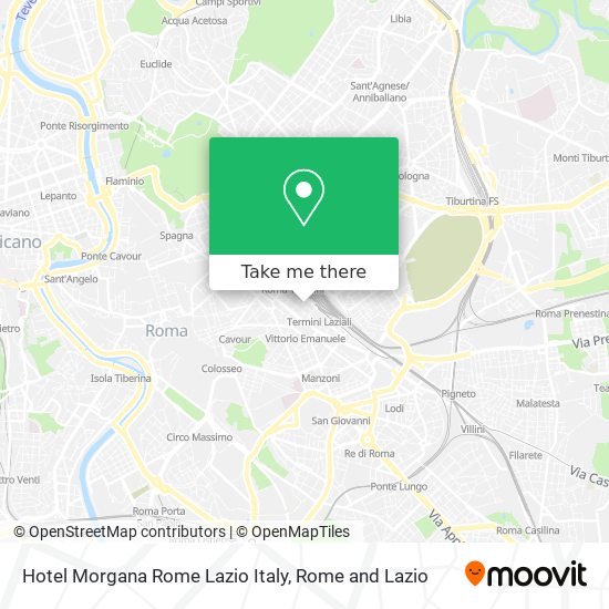 Hotel Morgana Rome Lazio Italy map