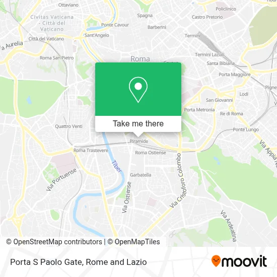 Porta S Paolo Gate map