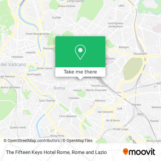 The Fifteen Keys Hotel Rome map