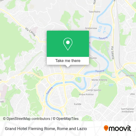 Grand Hotel Fleming Rome map