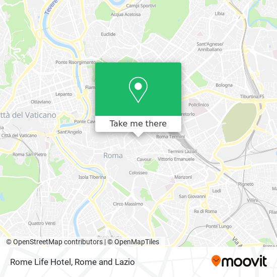 Rome Life Hotel map