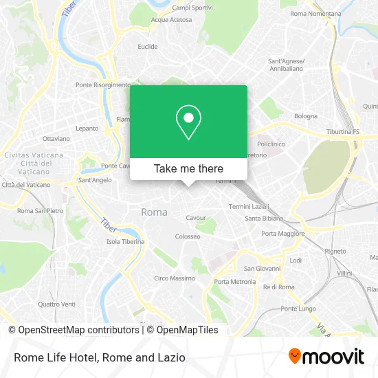Rome Life Hotel map