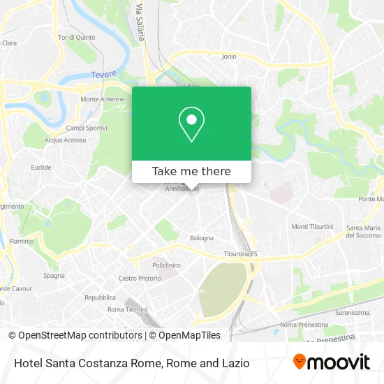 Santa Costanza Hotel Rome map