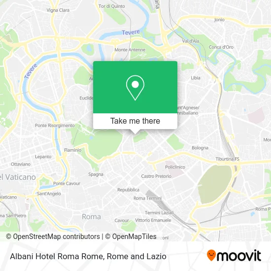 Albani Hotel Rome map