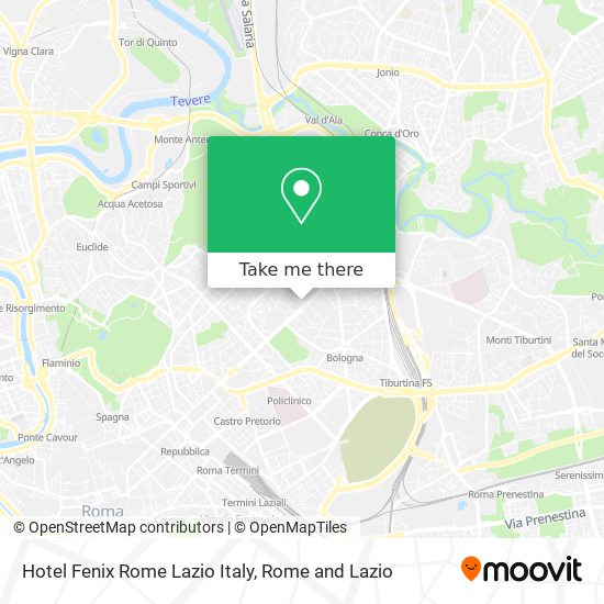 Hotel Fenix Rome Lazio Italy map