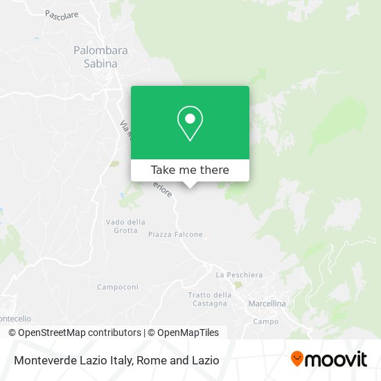 Monteverde Lazio Italy map