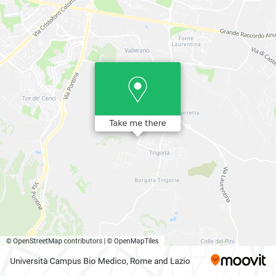 Università Campus Bio Medico map