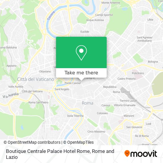 Boutique Centrale Palace Hotel Rome map