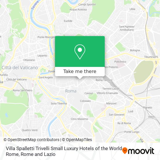 Villa Spalletti Trivelli Small Luxury Hotels of the World Rome map