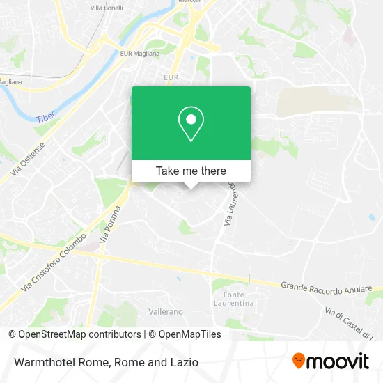 Warmthotel Rome map