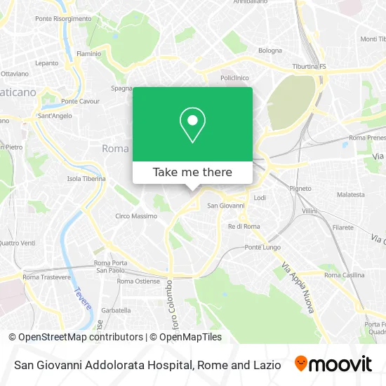 San Giovanni Addolorata Hospital map