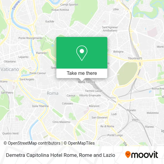 Demetra Capitolina Hotel Rome map