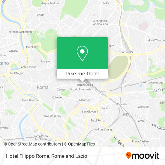 Hotel Filippo Rome map