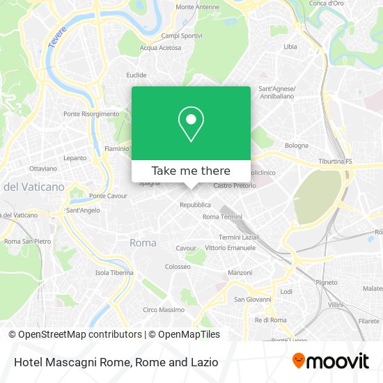 Hotel Mascagni Rome map