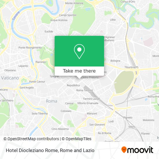 Hotel Diocleziano Rome map