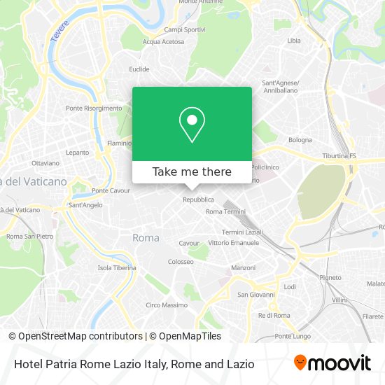 Hotel Patria Rome Lazio Italy map