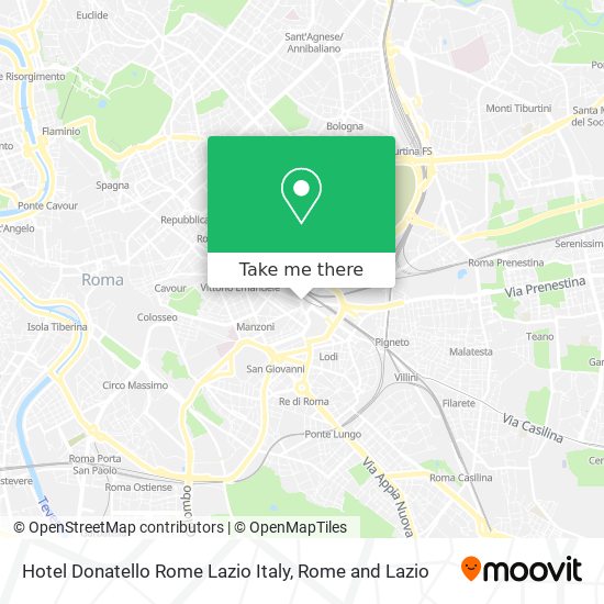 Hotel Donatello Rome Lazio Italy map