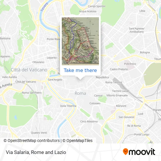 Via Salaria map
