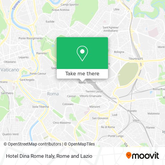 Hotel Dina Rome Italy map