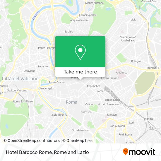Hotel Barocco Rome map