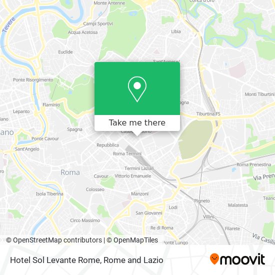 Hotel Sol Levante Rome map