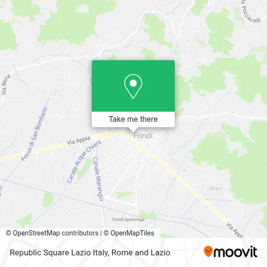 Republic Square Lazio Italy map
