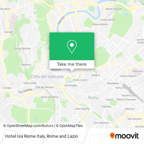 Hotel Isa Rome Italy map