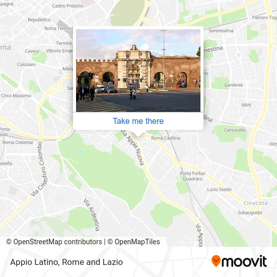 Appio Latino map