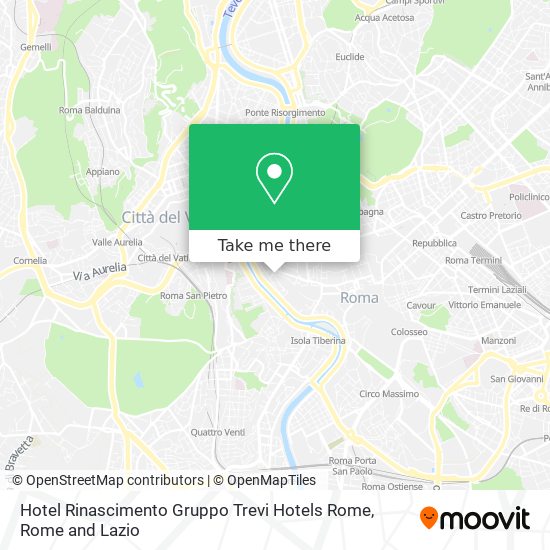 Hotel Rinascimento Gruppo Trevi Hotels Rome map