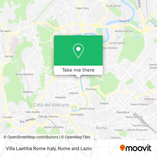 Villa Laetitia Rome Italy map