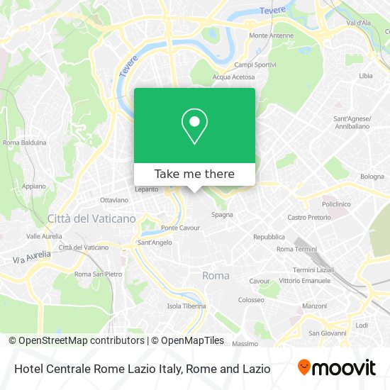 Hotel Centrale Rome Lazio Italy map