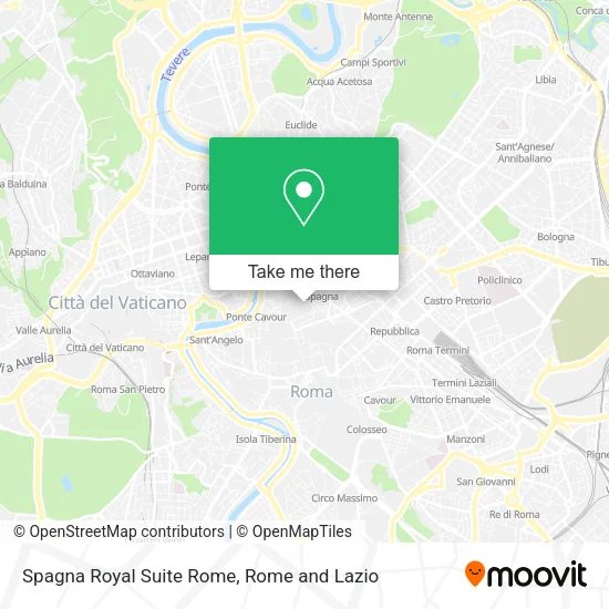 Spagna Royal Suite Rome map