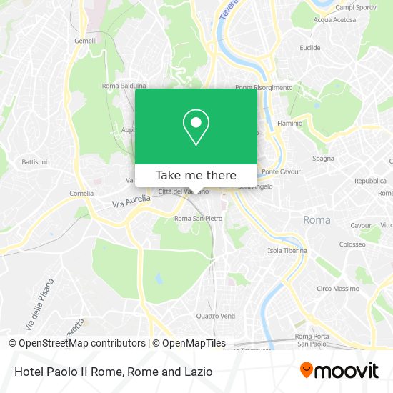 Hotel Paolo II Rome map