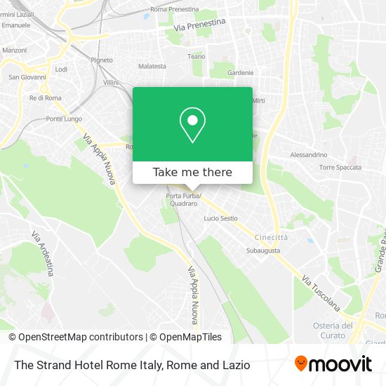 The Strand Hotel Rome Italy map