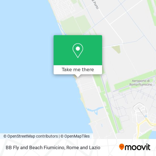 BB Fly and Beach Fiumicino map