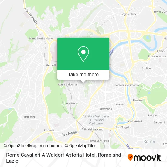 Rome Cavalieri A Waldorf Astoria Hotel map