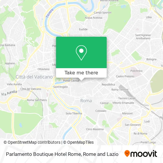 Parlamento Boutique Hotel Rome map