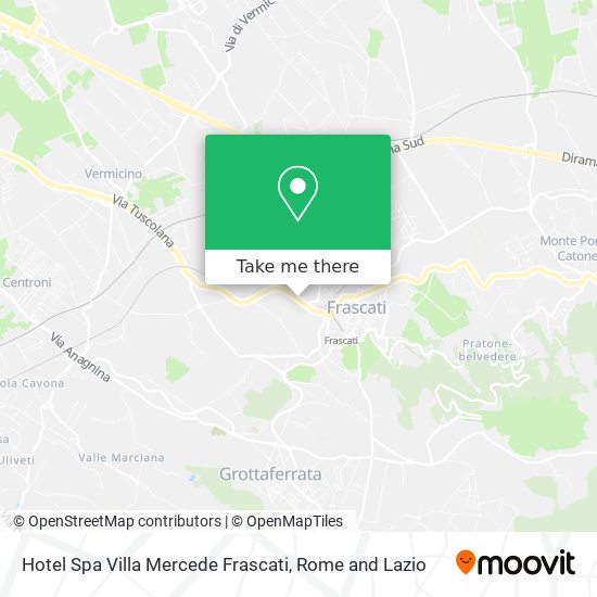 Hotel Spa Villa Mercede Frascati map