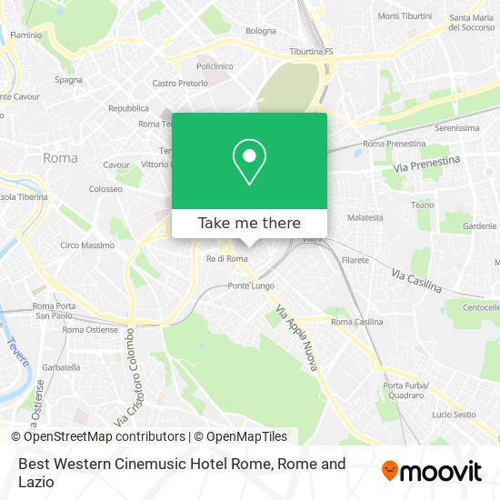 Best Western Cinemusic Hotel Rome map