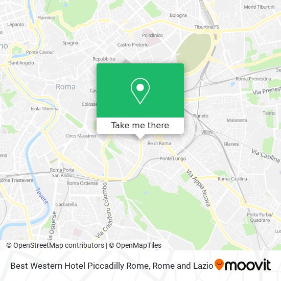 Best Western Hotel Piccadilly Rome map