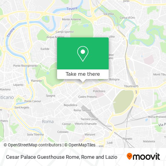 Cesar Palace Guesthouse Rome map