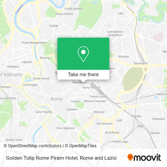 Golden Tulip Rome Piram Hotel map