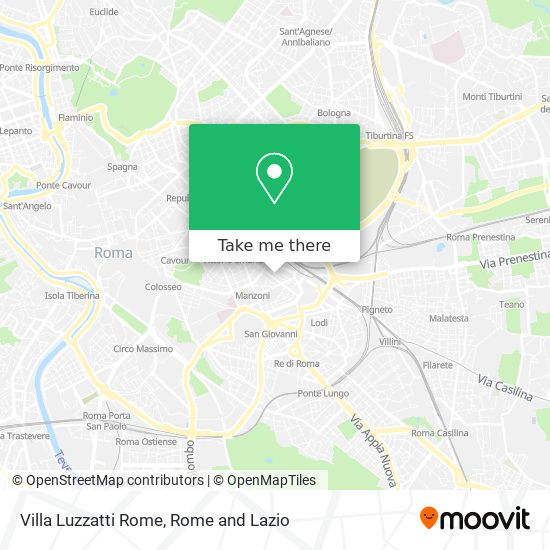 Villa Luzzatti Rome map