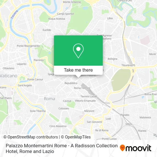 Palazzo Montemartini Rome - A Radisson Collection Hotel map
