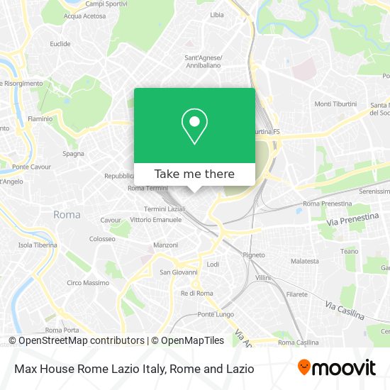 Max House Rome Lazio Italy map