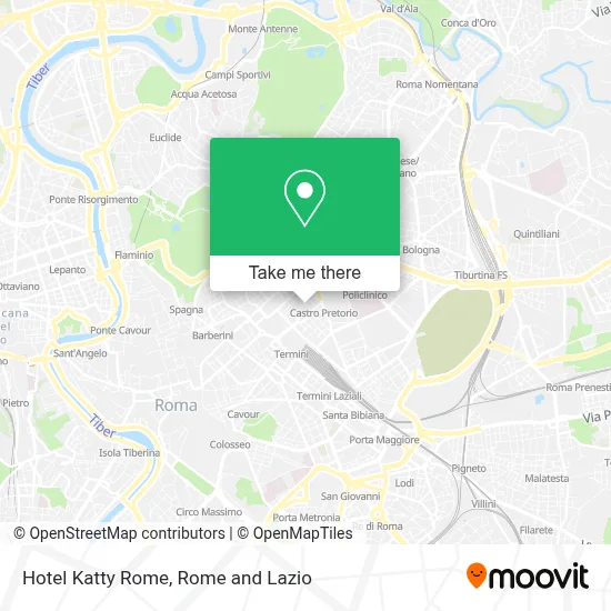 Hotel Katty Rome map