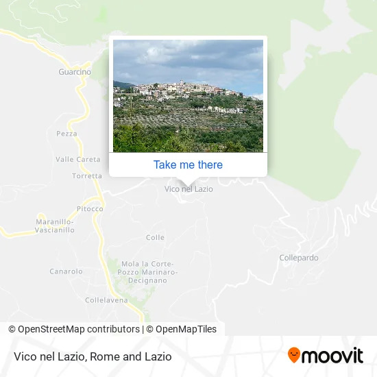 Vico in Lazio map